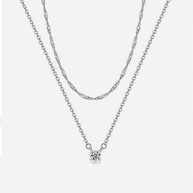 Single-diamond double-layer clavicle chain