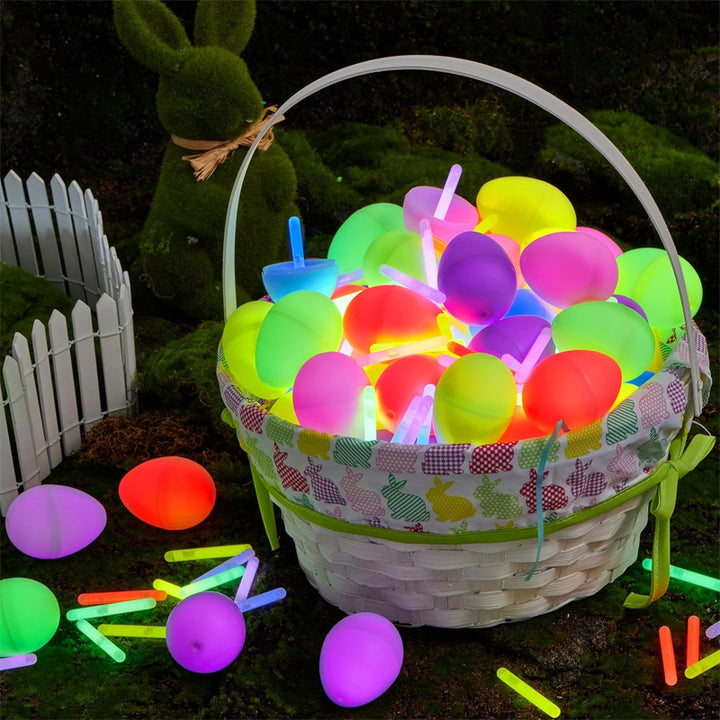 Open-face fluorescent Easter egg set