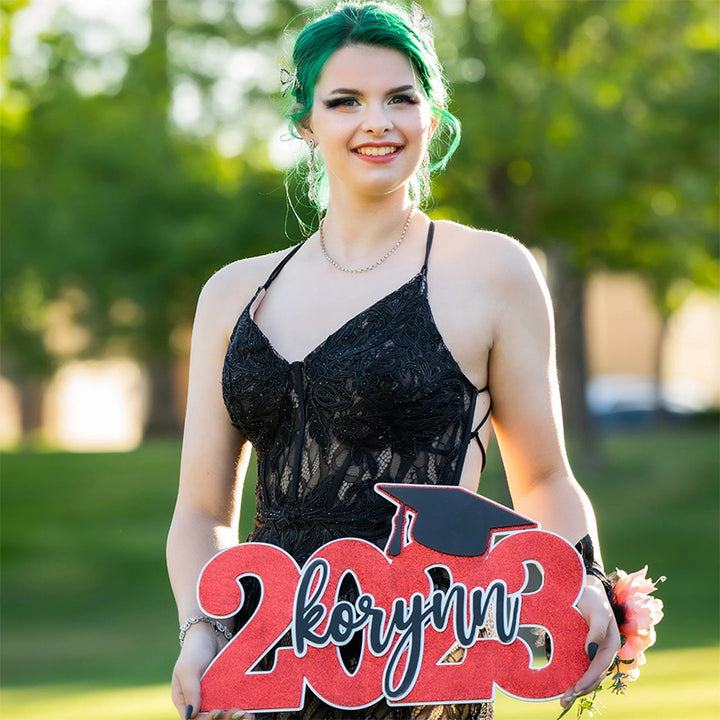 Custom wooden graduation plaque
