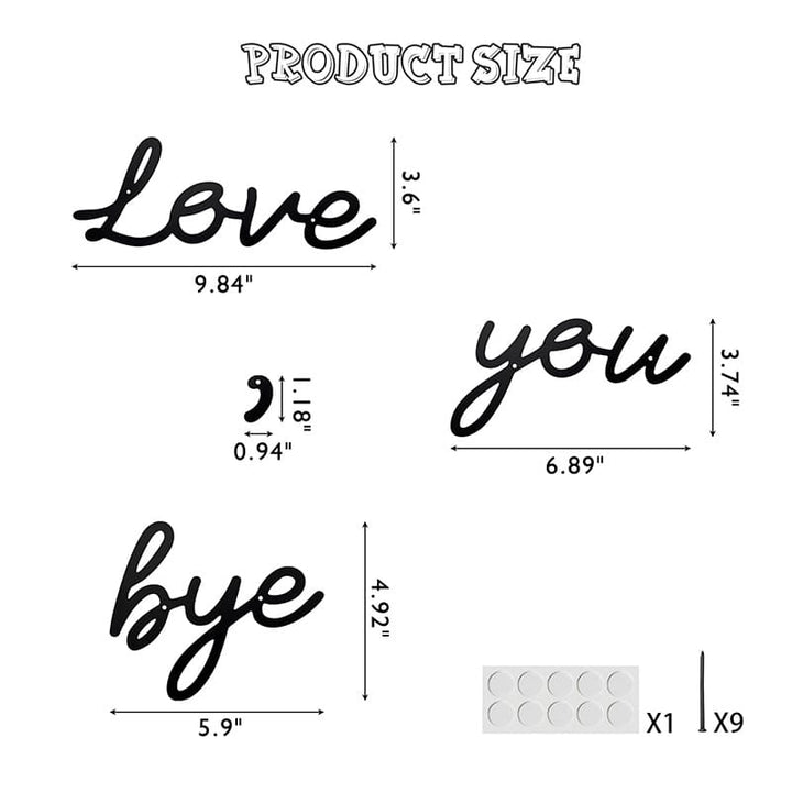 New Love You Bye Felt Wall Decor