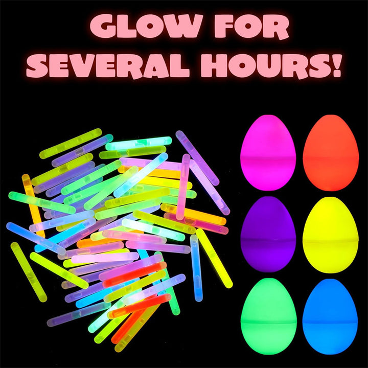 Open-face fluorescent Easter egg set