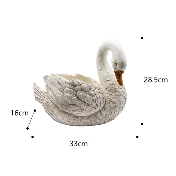 Handcrafted Unique Outdoor Swan Planter &amp; Decorative  Ornament