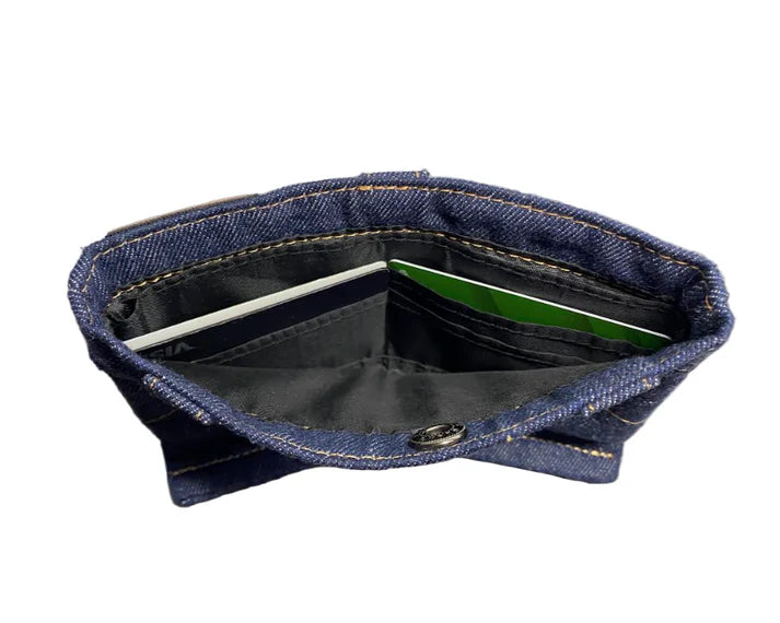 Mini denim wallet