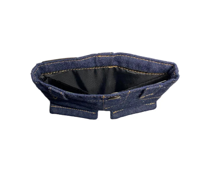 Mini denim wallet