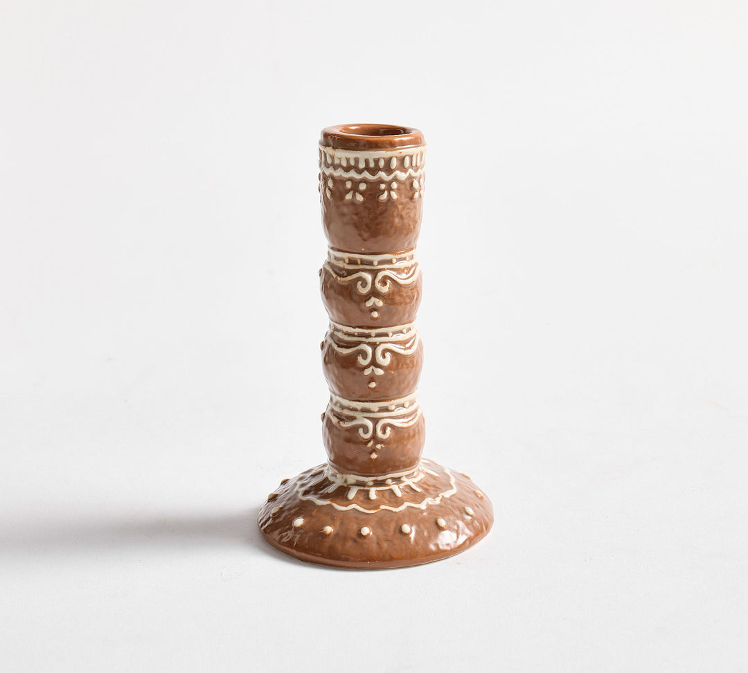Handcrafted Ceramic Gingerbread Candle Holder