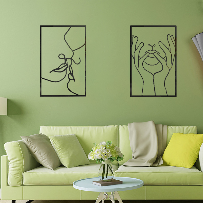 Minimalist Abstract Figure Acrylic Wall Art Set